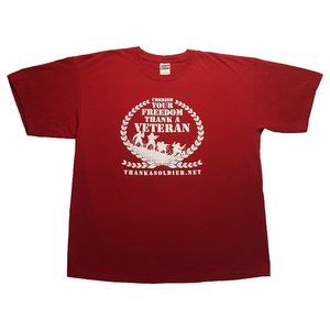 Vintage Tee Shirt Thank a Soldier Thank a Veteran Extra Large US XL Miltary